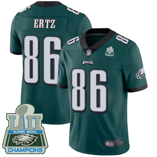 Men Philadelphia Eagles #86 Zach Ertz Midnight Green Team Color Vapor Untouchable NFL Jersey Limited Player Super Bowl 100th->philadelphia eagles->NFL Jersey
